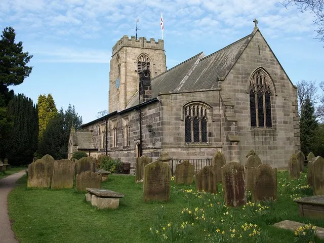 St Thomas a Becket's Church, Hampsthwaite, the local landmark of HG3