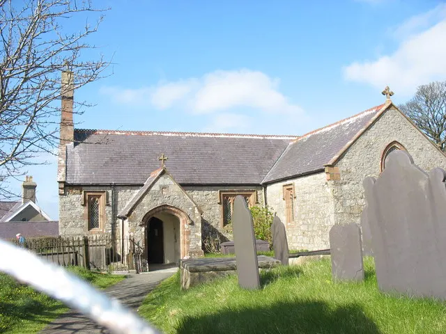 St Mary's Church, Pentraeth, the local landmark of LL75