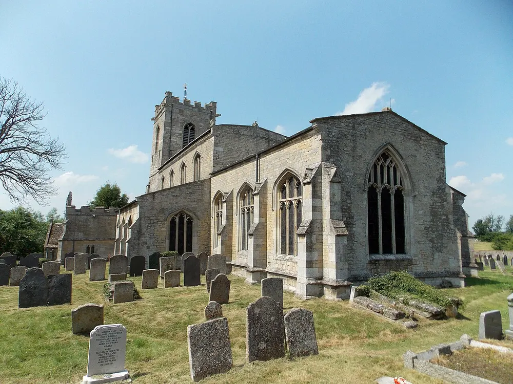St John the Evangelist's Church, Corby Glen, the local landmark of NG33