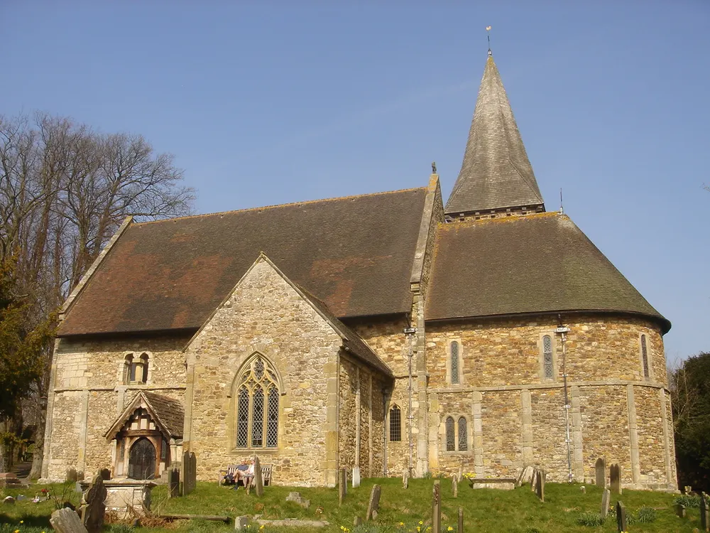 St Nicholas Church, Worth, the local landmark of RH10