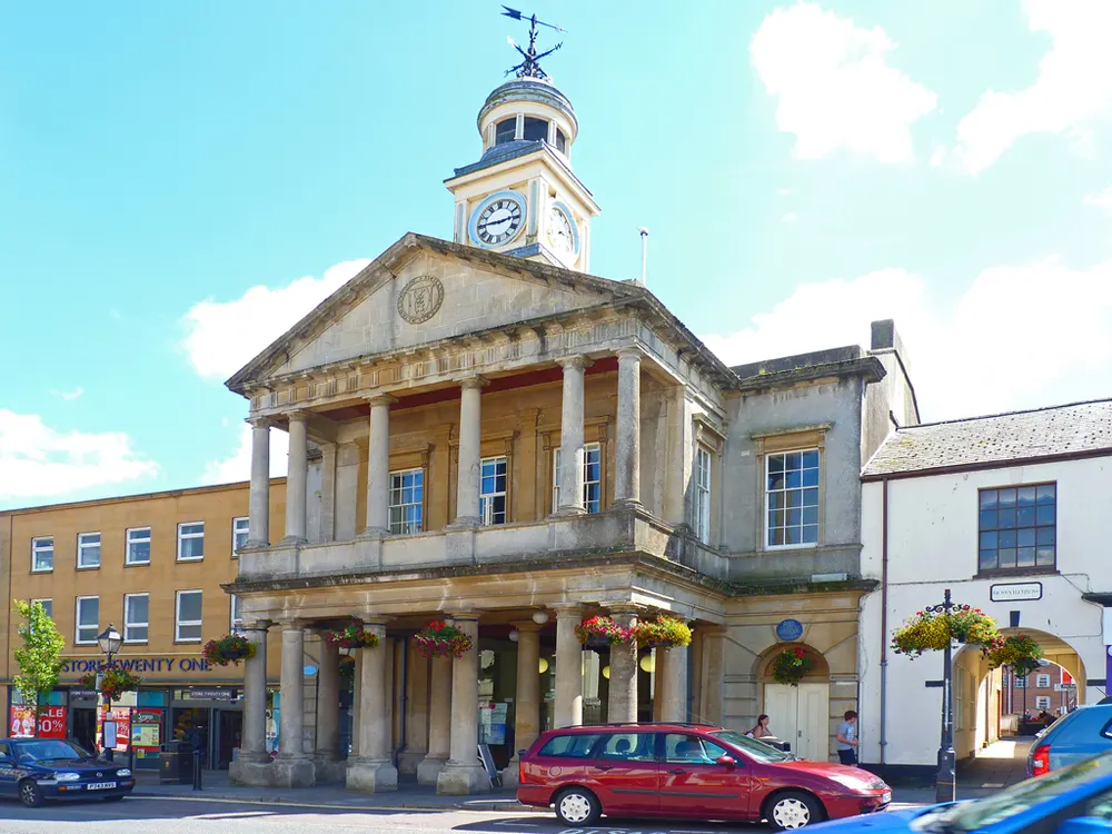 The Guildhall, Chard, the local landmark of TA20