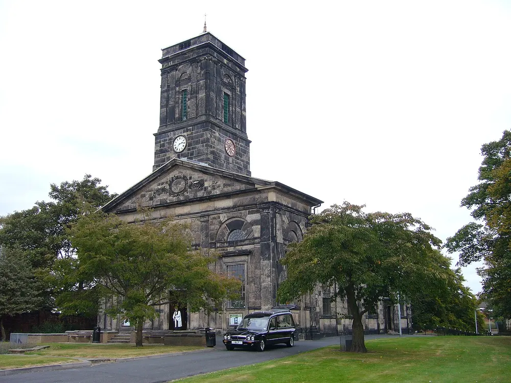 All Saints Church, Wellington, the local landmark of TF1