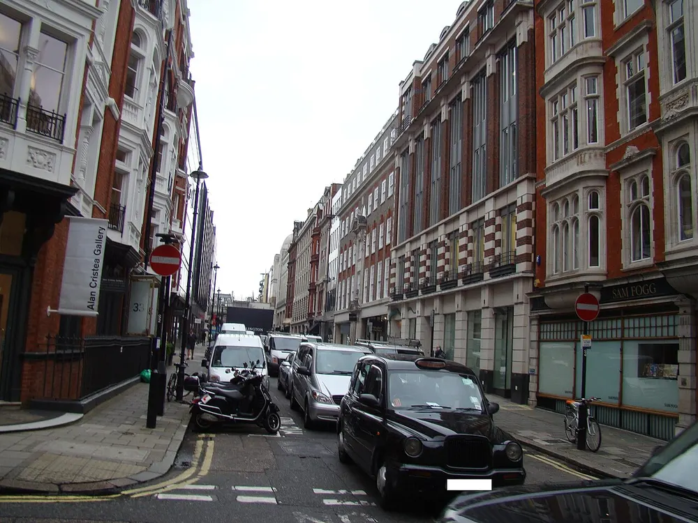 Cork Street, the local landmark of W1S