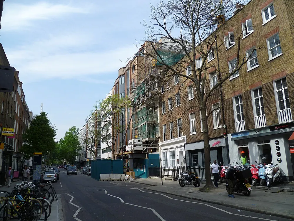 Charlotte Street, the local landmark of W1T