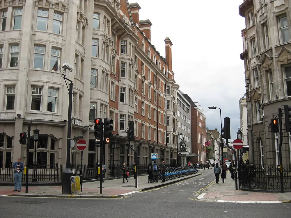 Great Russell Street, the local landmark of WC1B