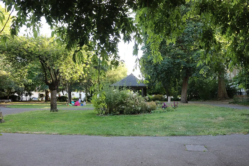 Wilmington Square, the local landmark of WC1X