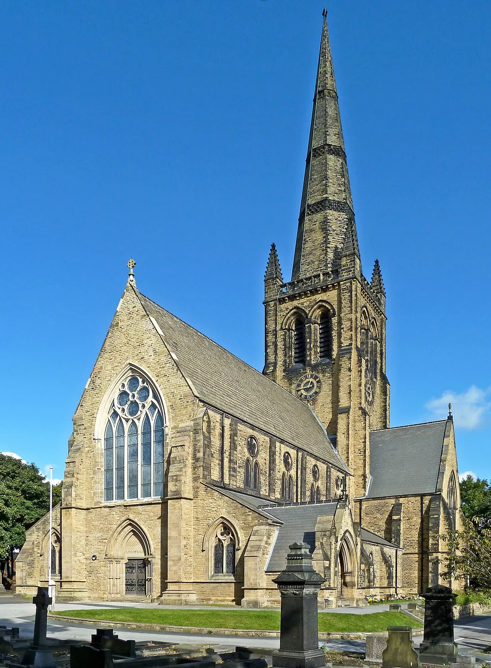 Trinity Church, Ossett, the local landmark of WF5