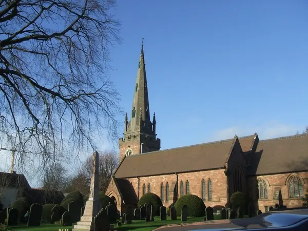 St Benedict Biscop Church, Wombourne, the local landmark of WV5