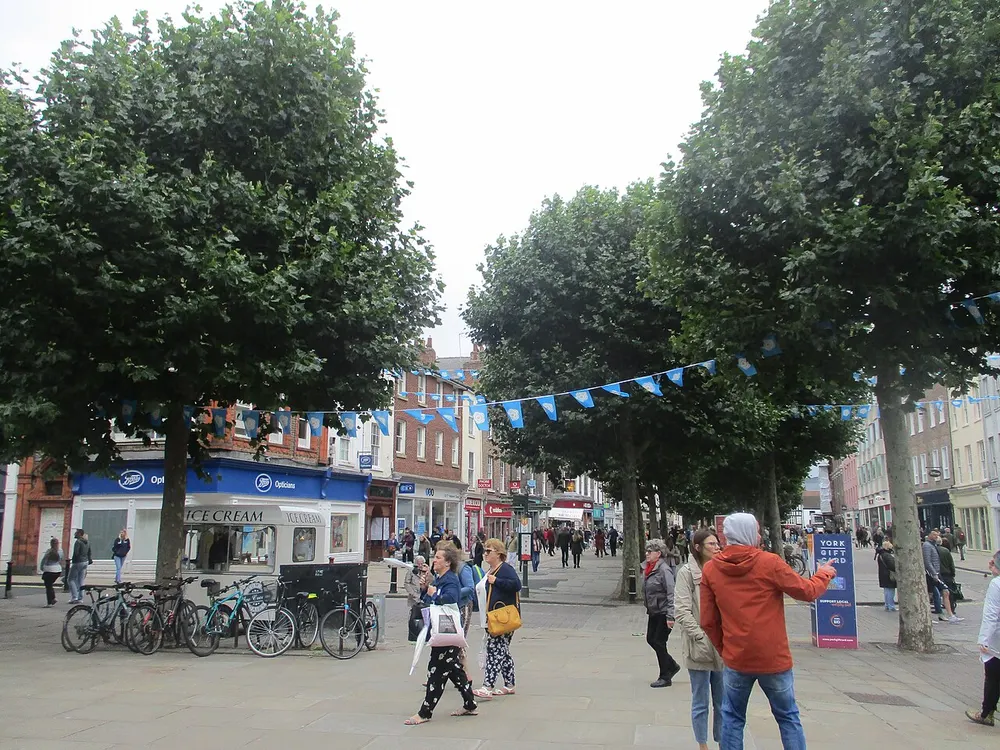 Parliament Street (York), the local landmark of YO1